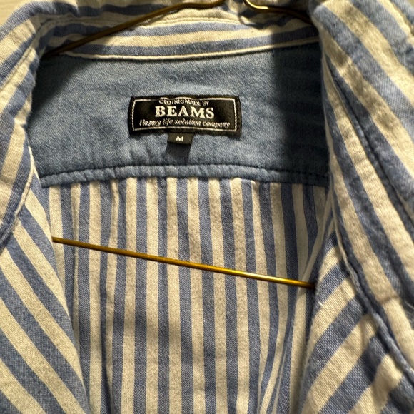 Beams Men’s Collared Button Shirt M - Picture 2 of 5